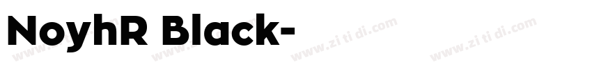 NoyhR Black字体转换 NoyhR Black字体转换
